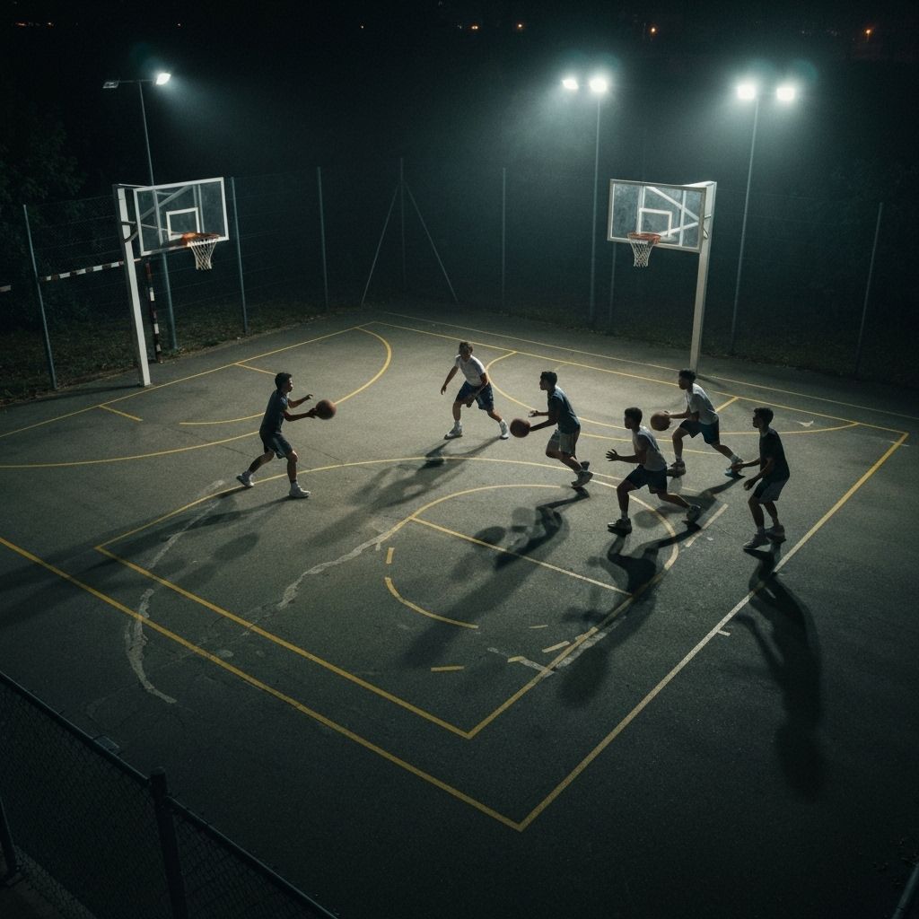 Basketball court training